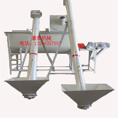 Horizontal crushing and mixing unit